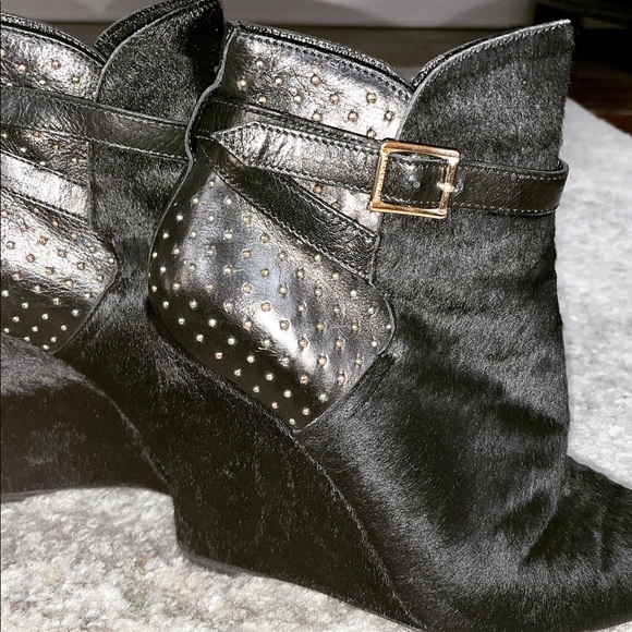 Black fur Burberry prorsum boots size 6.5 - Picture 9 of 10